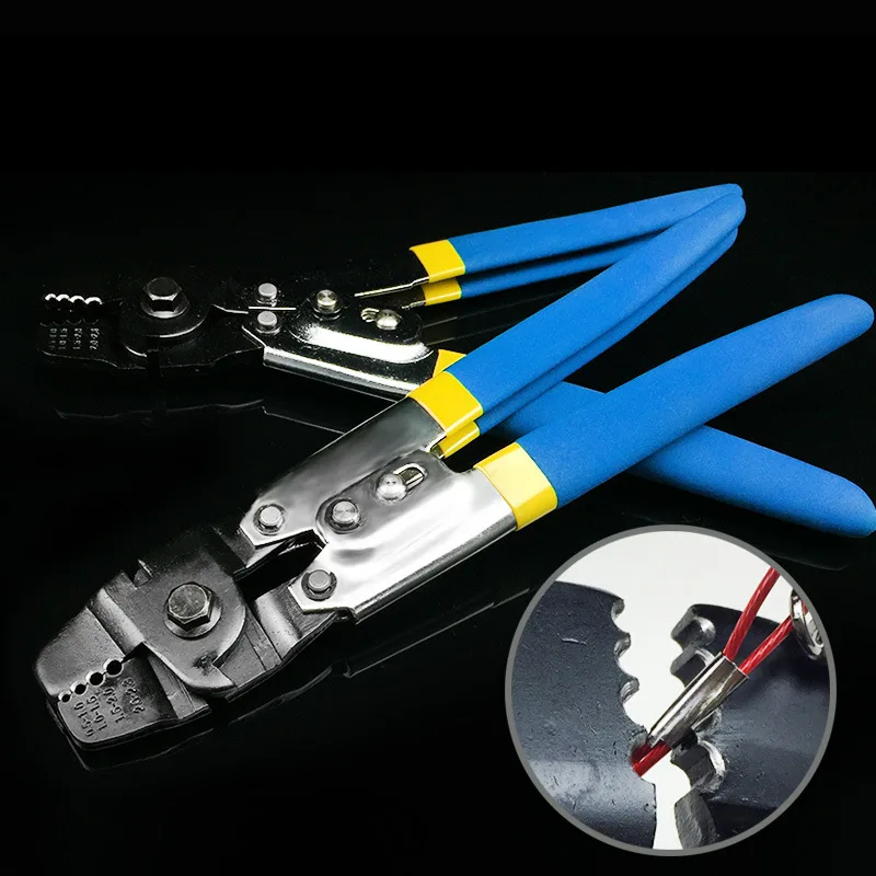 

Fishing Crimping Pliers Wire Rope Crimper Hand Crimping Tools Set for Copper and Aluminum Oval Sleeves Fishing Tools Pesca