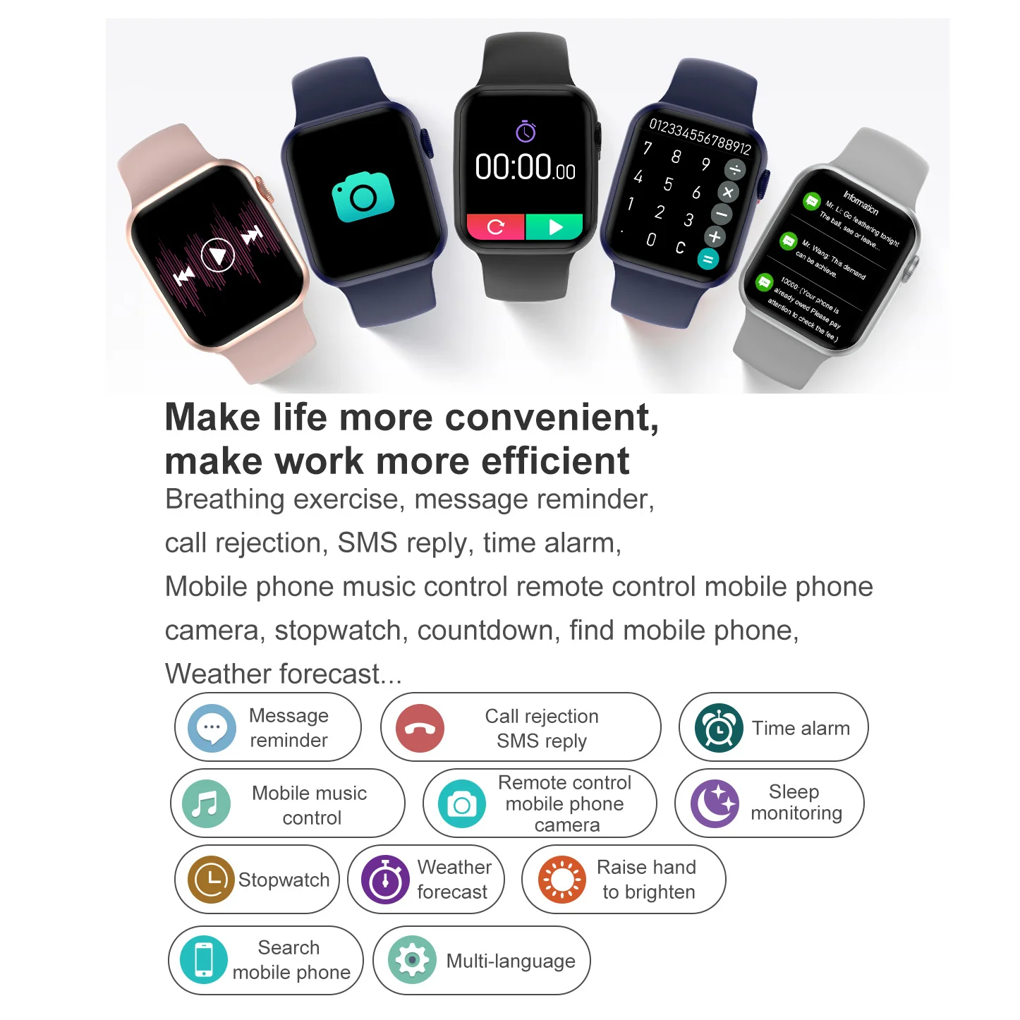 Xiaomi Smartwatch 2021 Новый Bluetooth Call Heart Rate Sleep Monitoring Calculator Men Women Custom Dial Connect Ios Android |