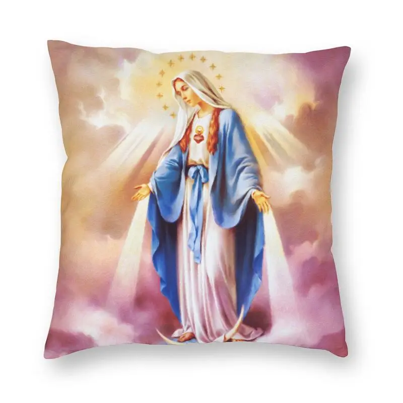 

Католические девственные Подушка Чехол дома декоративные Гваделупской чехол для подушки для дивана двухсторонняя печать