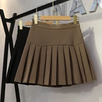 womens pleated skirts fall 2021 new preppy style all match high waist slimming a line anti exposure suit skirt femme