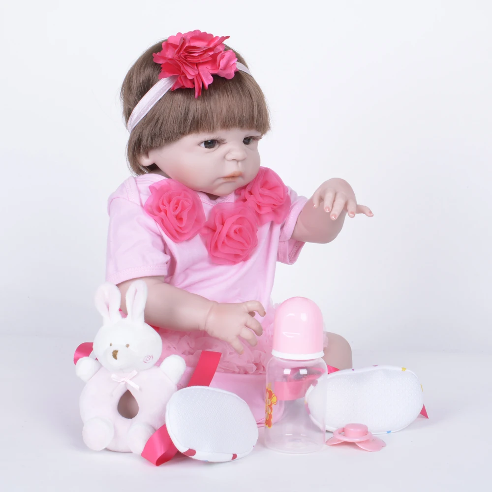 22 дюйма новый стиль силиконовые куклы полностью Bebe Reborn реалистичные принцессы