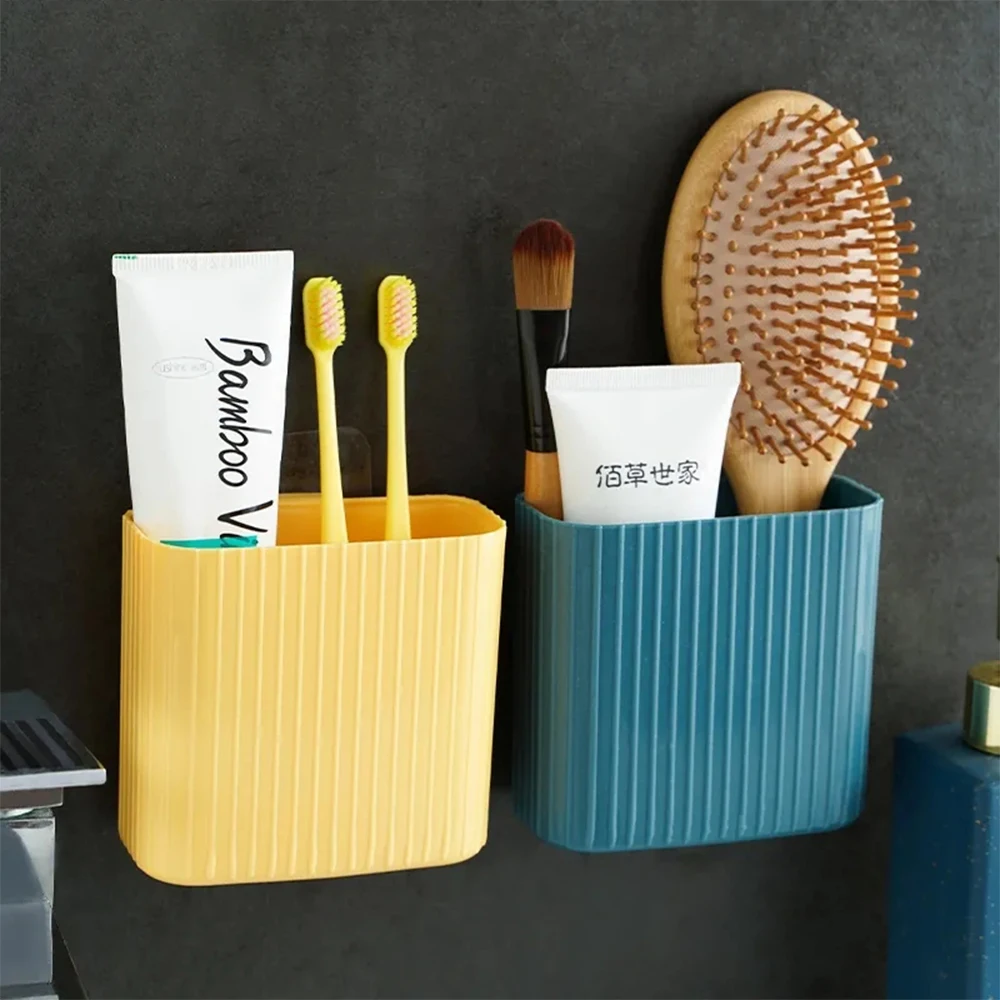 Bathroom Wall-Mounted Racks, Sinks, Punch-Free Storage Boxes, Thickened Combs, Toothpaste, Toothbrushes, Storage Boxes, Buckets