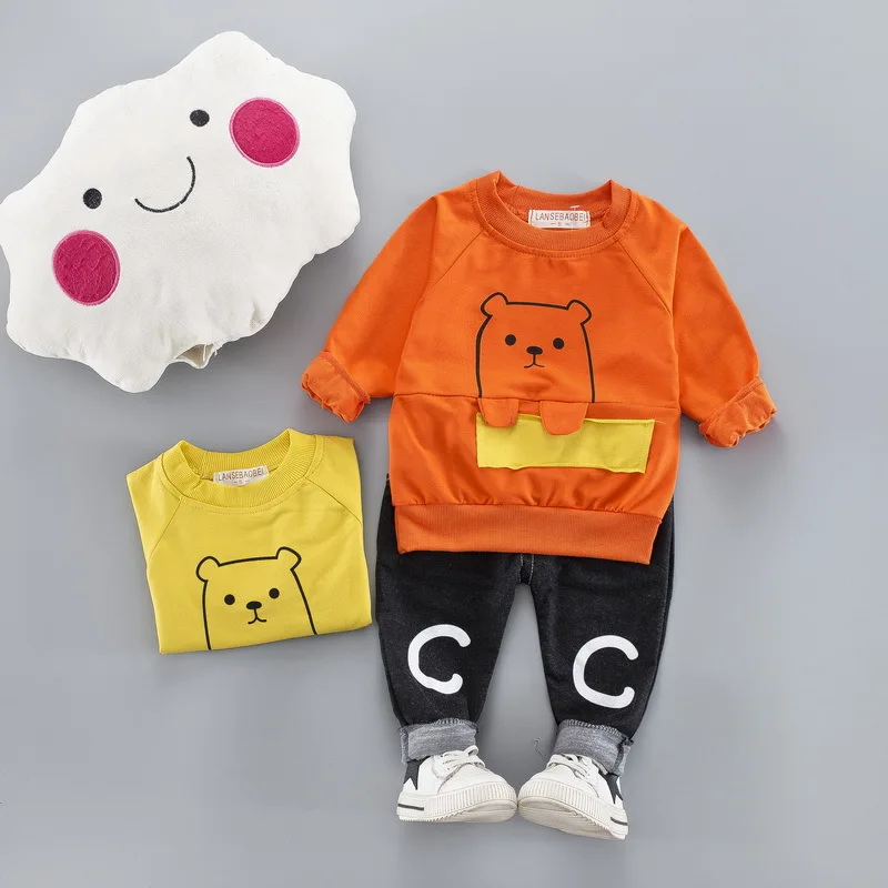 Свитшоты с длинными рукавами и героями мультфильмов для детей 1-4 лет Удобные