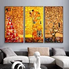 Настенная картина Поцелуй жизни Густава Климта, Постер и печать на холсте, абстрактная картина для гостиной, прихожей, домашнего декора