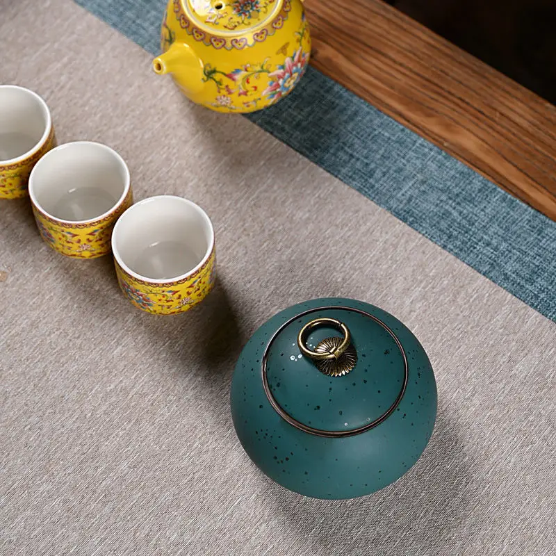 Ретро Чай Кофе сахара Кухня хранения канистра набор Jar горшок контейнер олова