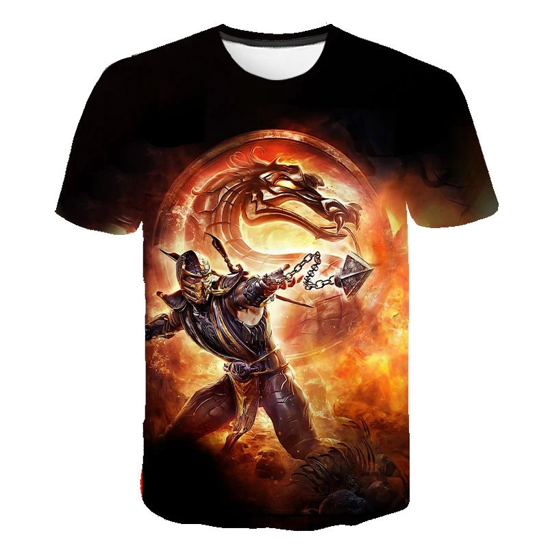 

New Style Mortal Kombat 3D Men T Shirt New Fashion Casual Women Short Sleeve T Shirt Streetwear Cool Boy Girl Game Clothes
