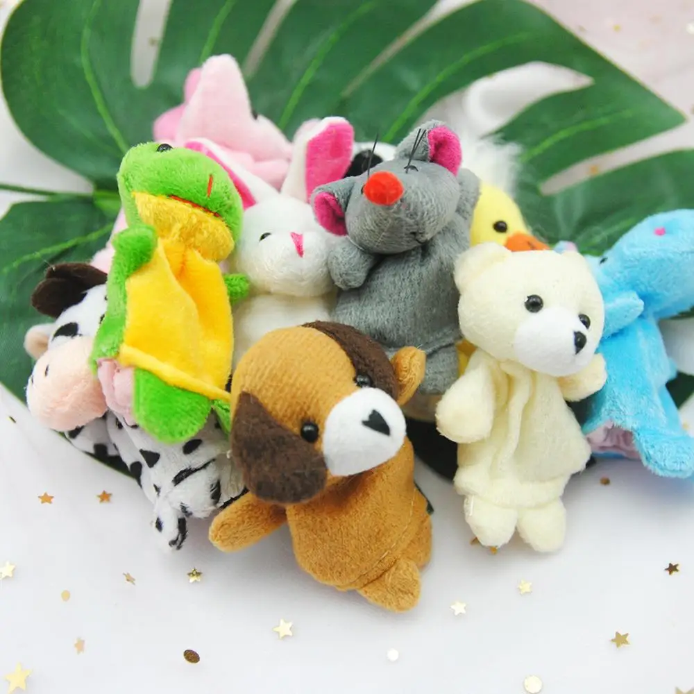 ROXPORT детские куклы 10 шт./компл. Семейные Игрушки для пальцев тканевые развивающие