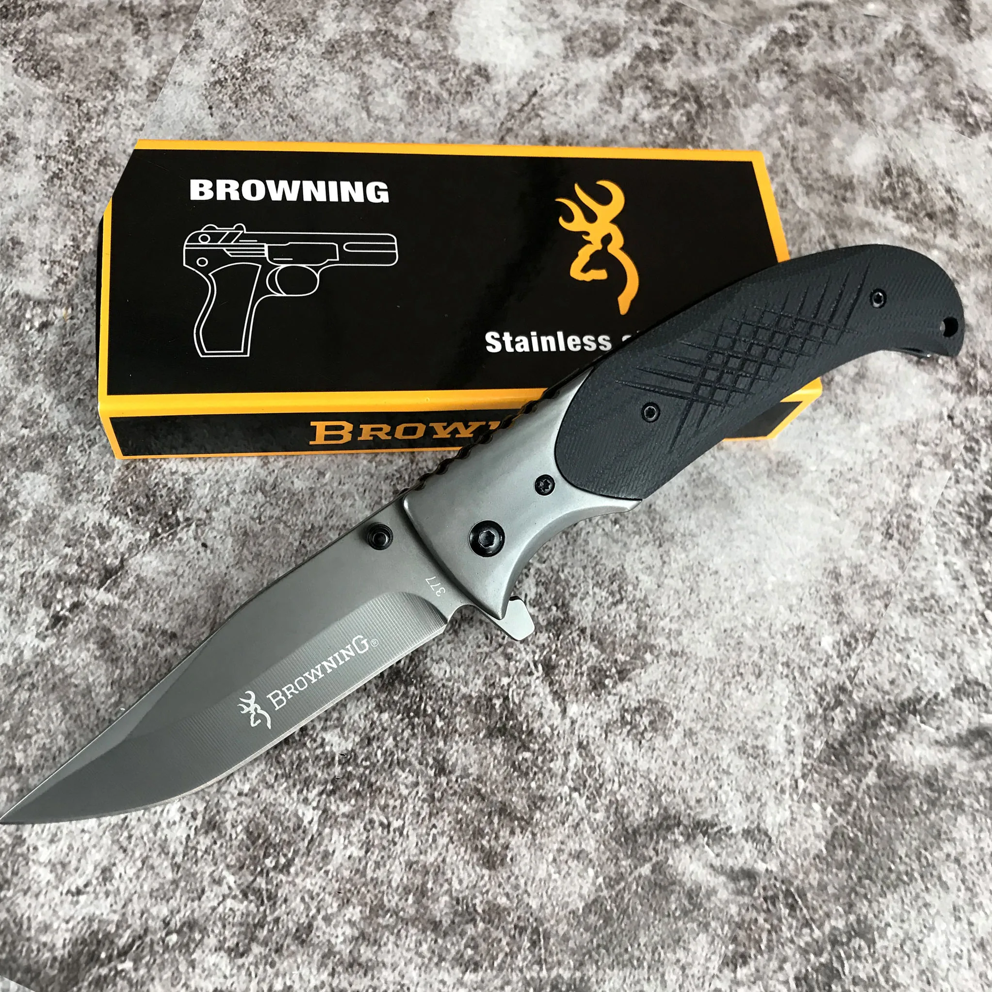 

Browning 377 Folding Blade Knife G10 Military Combat Outdoor Camping Hunting Survival Tactical Utility Pocket EDC Multi Knives