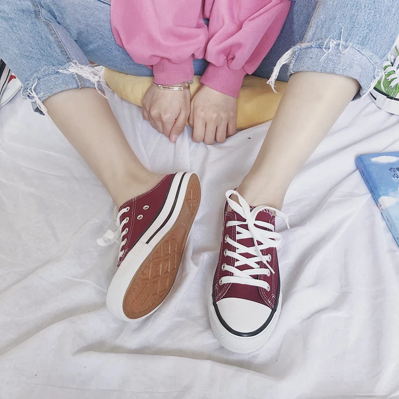 SJJH Женская парусиновая обувь для скейтбординга тапочки удобные кроссовки