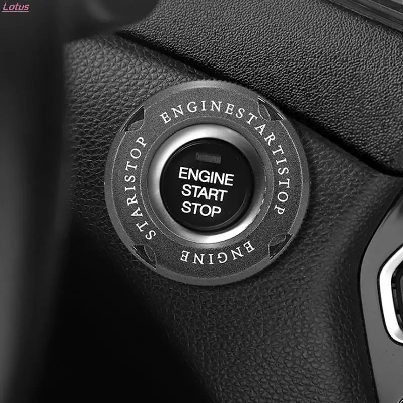 

Start Stop button Protective cap Spin Car Interior Engine Ignition Decoration Sticker Car Interior Accessories Iron Curve