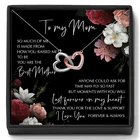 Ожерелье с двойным сердцем для моей мамы, хороший подарок на день матери, легкая Роскошная цепочка до ключиц для женщин