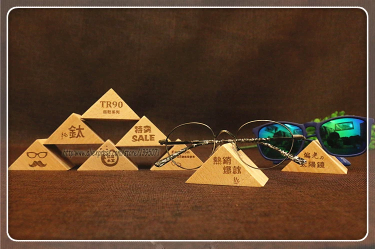 Деревянная витрина для очков ручной работы держатель ювелирных изделий