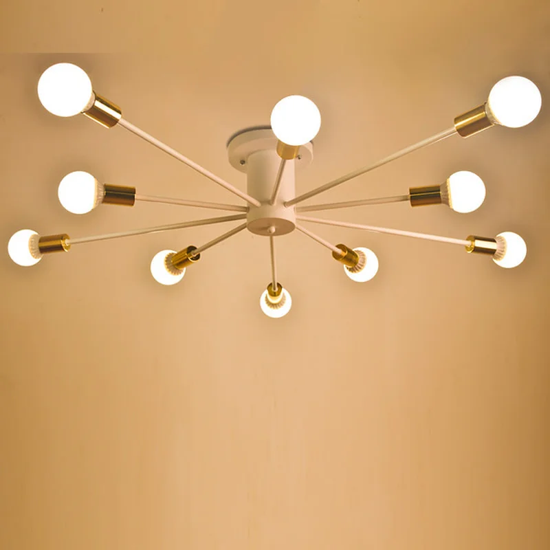 Винтажные потолочные светильники с 10 насадками лампа несколькими стержнями для