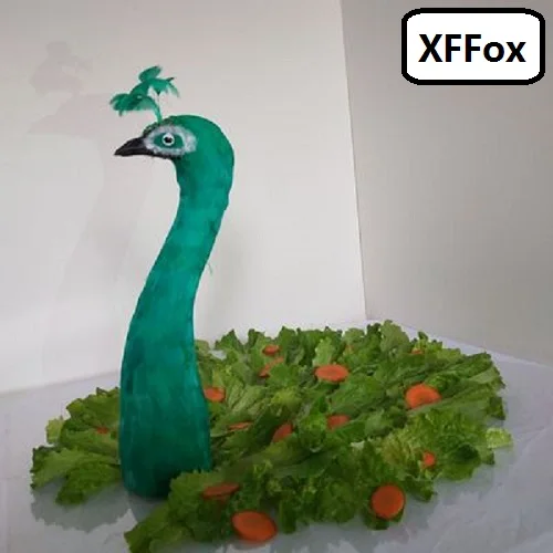 cute simulation peacock head model foam&ampfeather real life green bird gift about 42cm xf1063 | Дом и сад