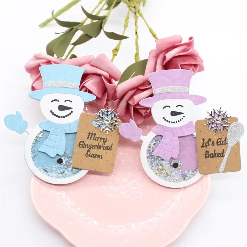 Милый снеговик шейкеры металлические штампы или штамп для сделай сам