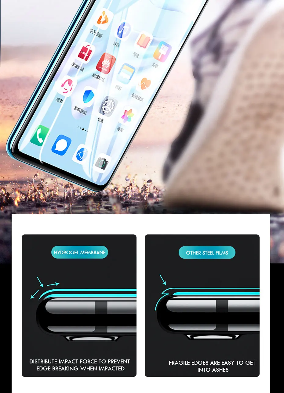 3 шт. 100d Гидрогелевая Защитная пленка для huawei p20 p30 mate 20 10 lite Защитная пленка для huawei mate 30 pro пленка не стекло