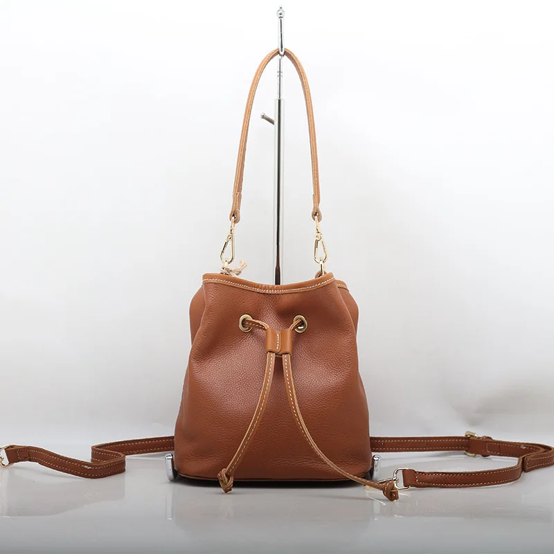 

Кожаная сумка, новинка 2021, модная женская Портативная сумка-мессенджер из первого слоя воловьей кожи на одно плечо в японском и корейском ст...