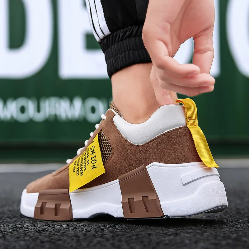 Мужские кроссовки высокого качества красные Нескользящие мужская трендовая