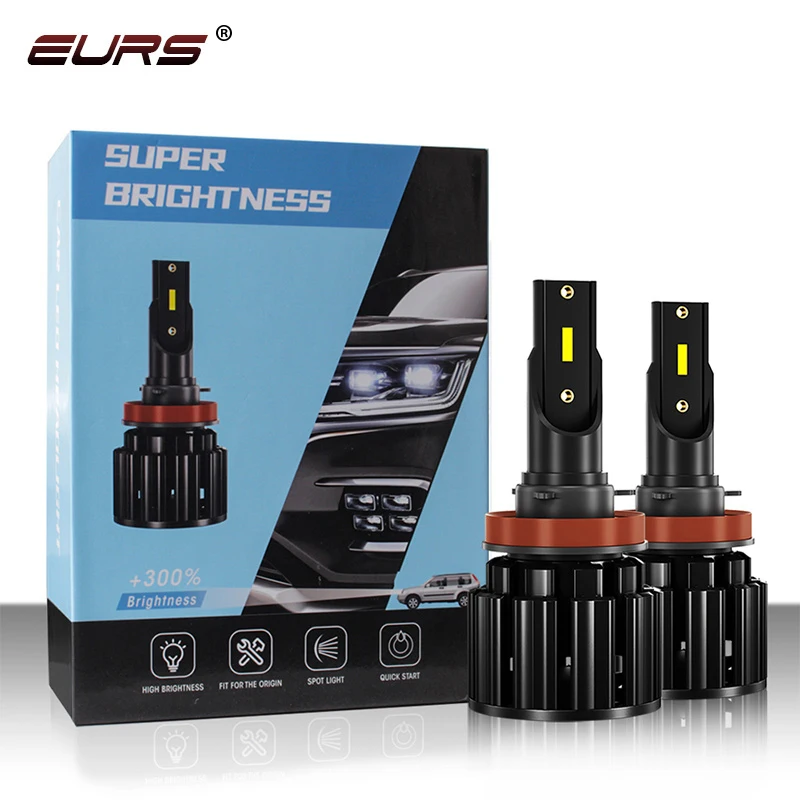 

EURS 2PCS Car Headlights LED S8 H1 H3 H7 H8 H11 H9 880 881 9005 H10 9006 9012 H4 H13 9007 Modified Lamp Fog Lights Auto Bulb 50W