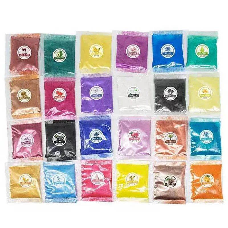 Слюдяной порошок 24 цвета пигмента для краски мыла изготовления лака ногтей