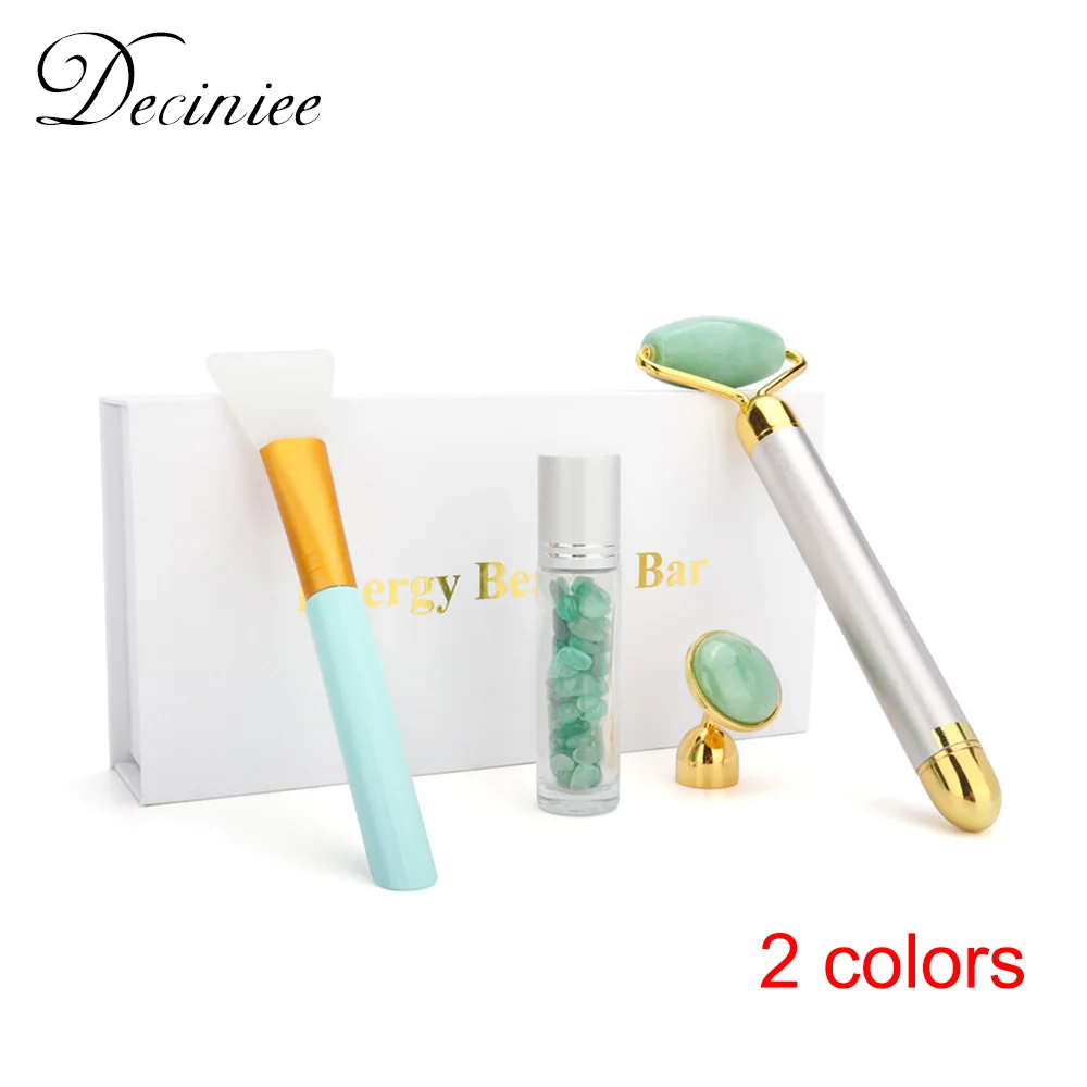 Электрический натуральный розовый кварц нефритовый роликовый подъемник для