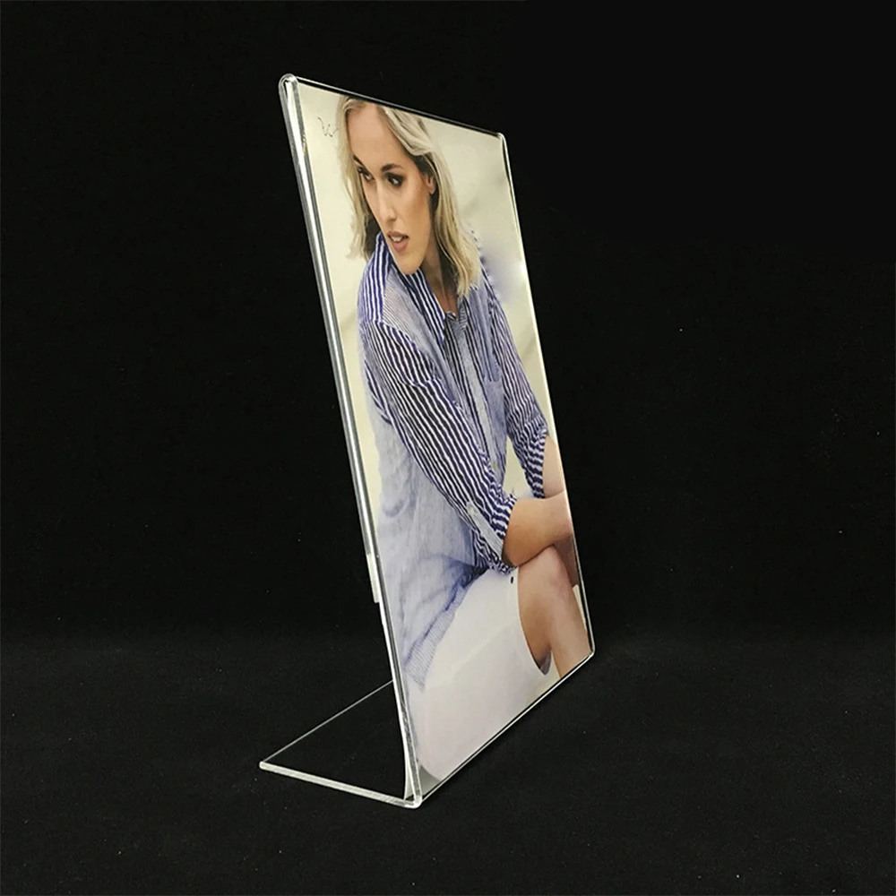 A4/A5/Showing Shelf Nail Display Stands Transparent Menu Stand Price Card Promotion Leaflet Poster L Shaped Holders | Дом и сад