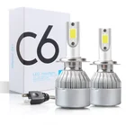 C6 H1 H3 светодиодный лампы для фар H7 Светодиодные Автомобильные фары H4 880 H11 HB3 9005 HB4 9006 H13 6000K 72 Вт 12 В лм Автомобильные фары