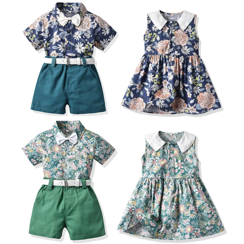 Комплект семейной одежды для мальчиков и девочек наряды брата сестры