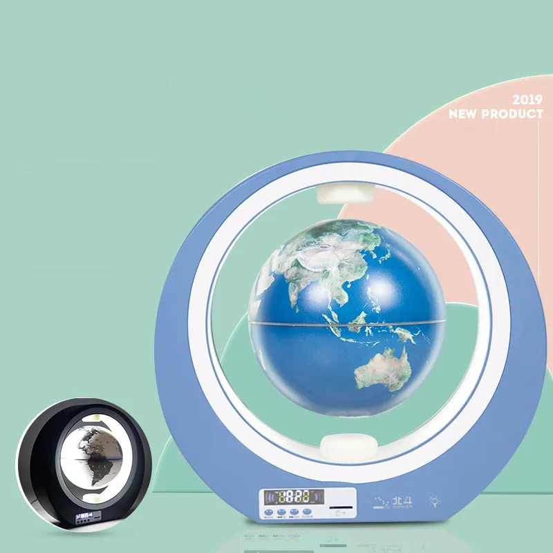 Магнитная левитация Глобус залп подвеска 360 ° вращающийся светодиодный