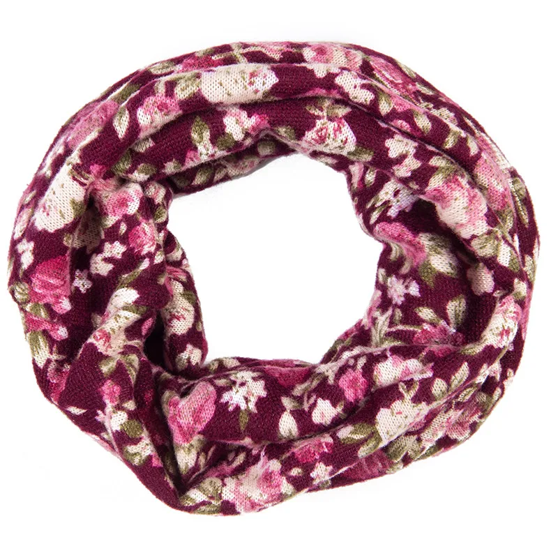 Классический детский хлопковый шарф с цветочным принтом кольцо для мальчиков и