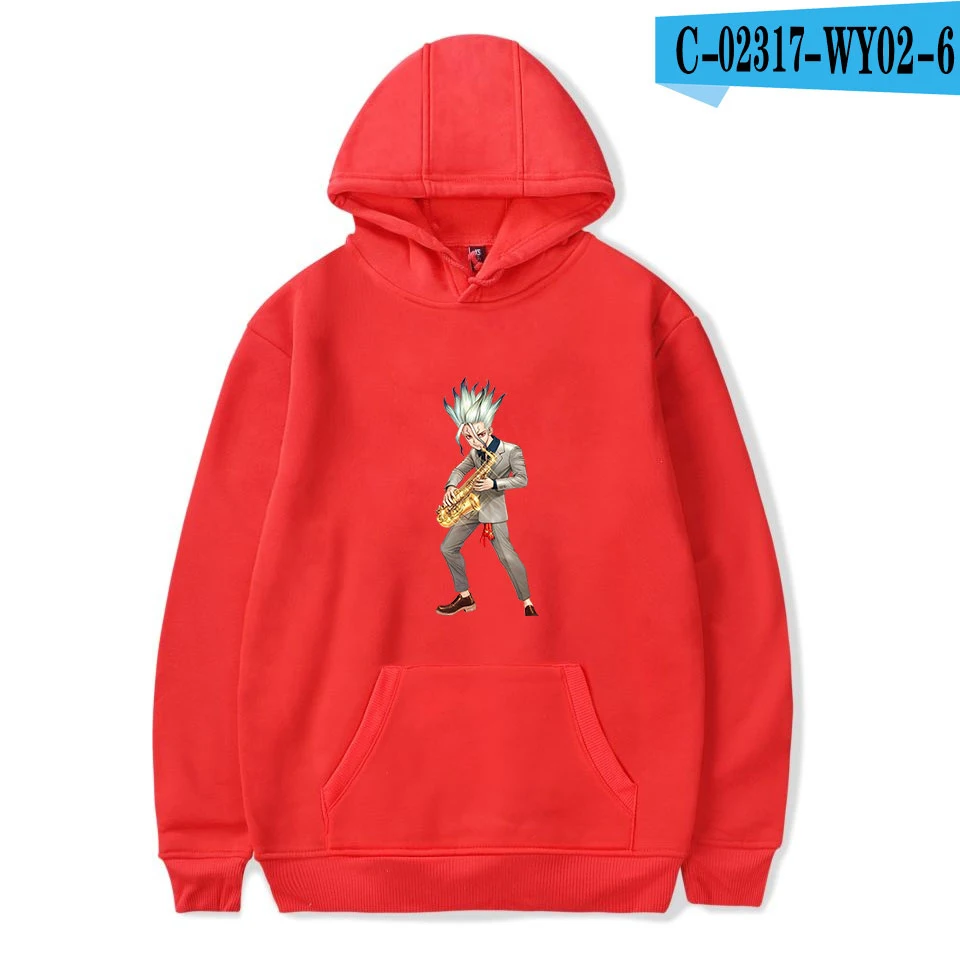 As shown Принт dr. stone Осенняя мужская модная толстовка с капюшоном популярная толстовка с капюшоном в стиле аниме для мужчин/женщин Удобная Повседневная Толстовка с капюшоном пуловер Горячая Распродажа - Цвет: As shown
