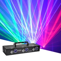 6 eyes rgb beam starry sky scaning laser light voice control stage patterns effect projector for wedding dj disco music party