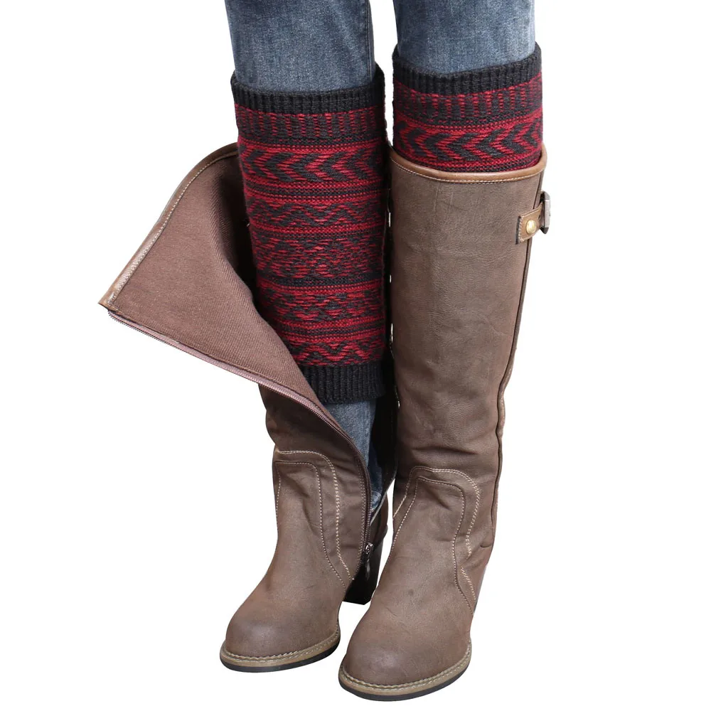 Модные женские зимние гетры носки жаккардовые вязаные верхние манжеты|Гетры| |