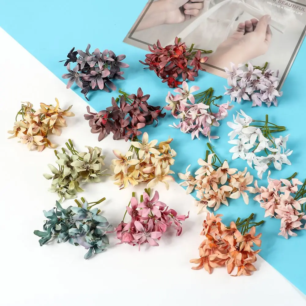 10/20PCs Silk Artificial Orchid Flowers Head Fake Flowers For Home Room Wedding Decoration DIY Vases Garland Gifts Accessories
