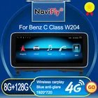 Автомобильный мультимедийный плеер, 8 ГБ + 128 ГБ, Carplay, Android, GPS, для Mercedes Benz C Class W204, C180, C200, C220, C300, C350