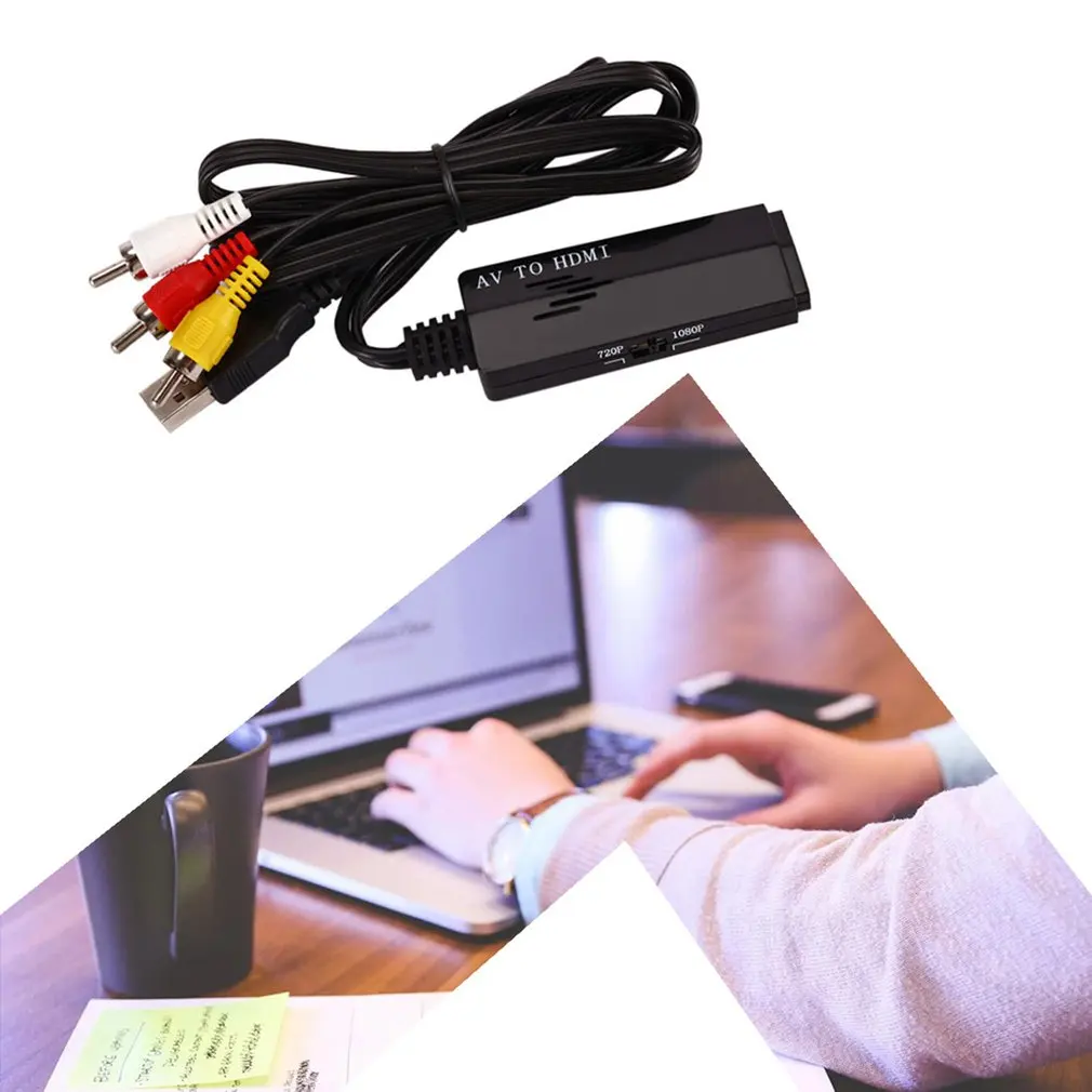Преобразователь с AV на HDMI преобразователь видео высокой четкости портативный