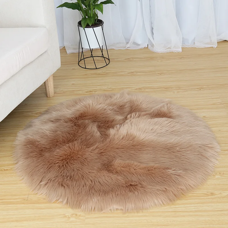 Розовый мягкий коврик из искусственной овчины Juneiour для спальни чехол стула