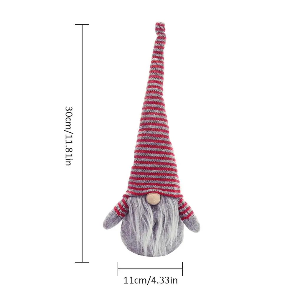 Рождественская полосатая Кепка безликая кукла маленькая декоративная фигурка