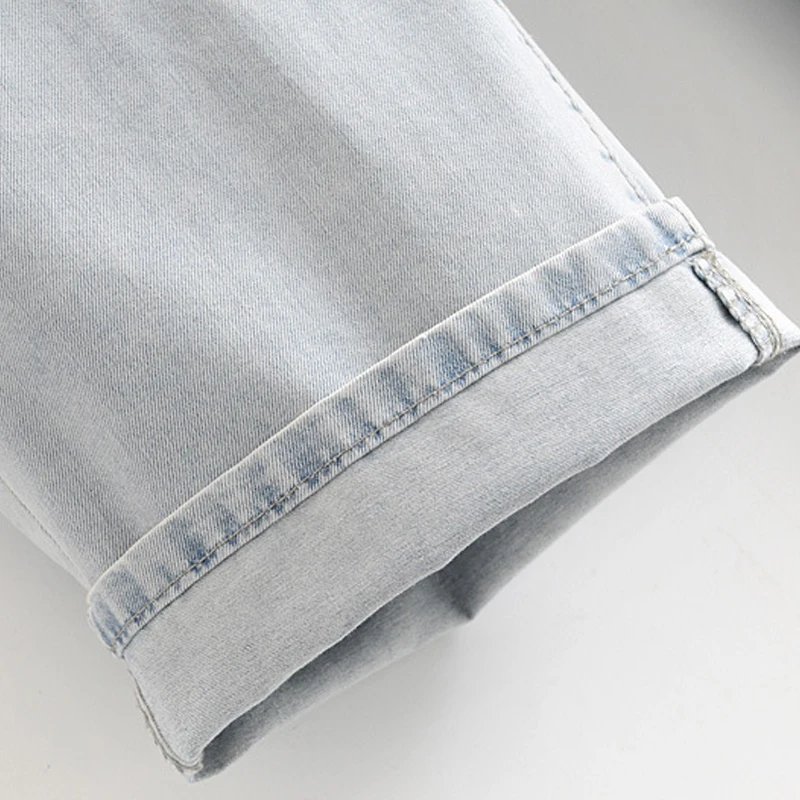 Женские широкие джинсы GOPLUS с высокой талией винтажные светильник-голубые поясом