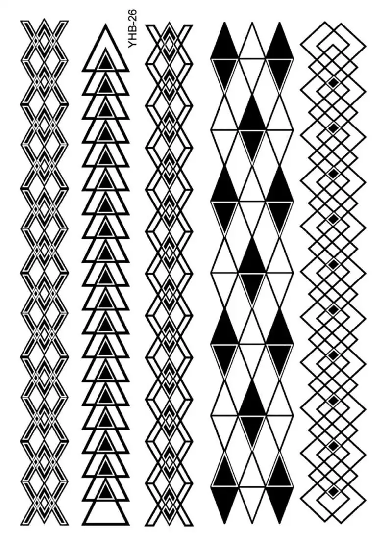 Дополнительные 4 стиля пикантные кружевные наклейки черная хна временная