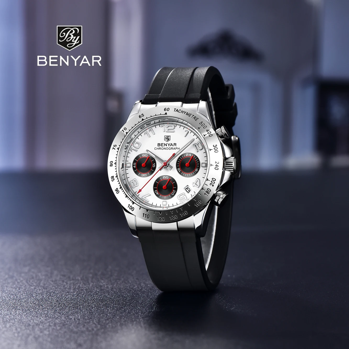 

2021 Benyar Design Leisure Simple Fashion Men Quartz Watch Luxury Multifunctional Luminous Pointer Waterproof Watch Reloj Hombre