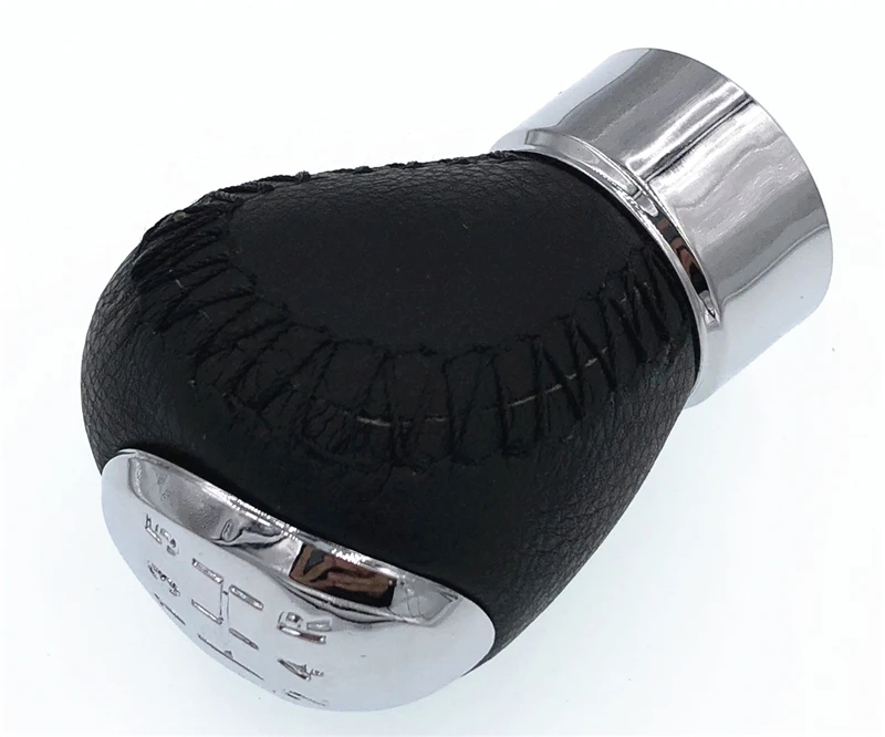 Бесплатная доставка кожаная Хромированная ручка переключения передач 5 6