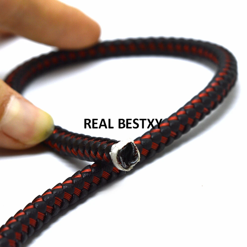 2 м/лот Кожаные Шнуры с ремешками из нержавеющей стали размером около 6*5 5 мм для