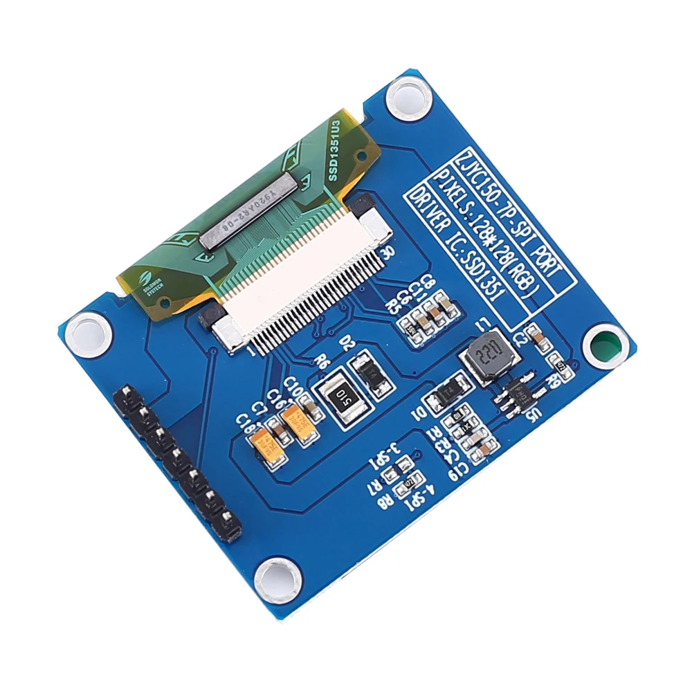 SPI дисплейный модуль OLED RGB экрана дисплея 65K SSD1351 драйвер 128*128 3 В мощность 1 5 дюймов