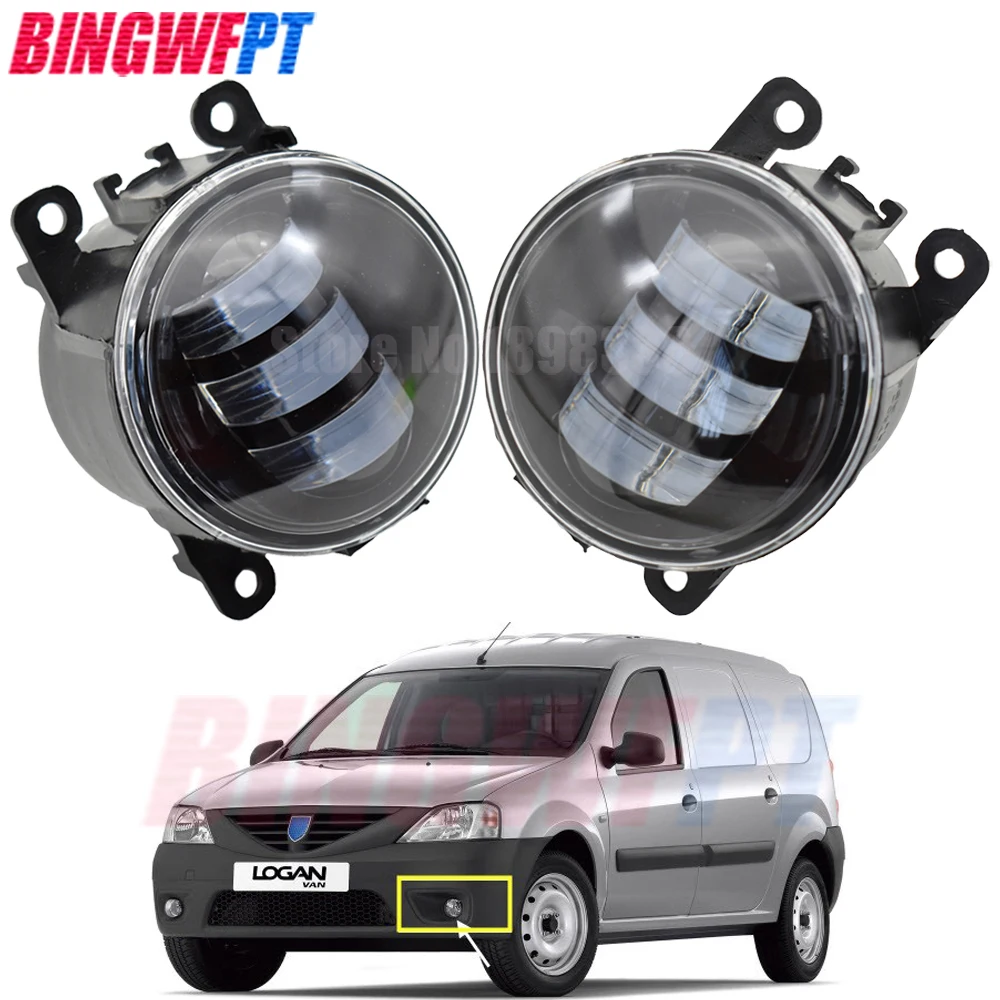 2 шт. светодиодный Dacia Sandero Hatchback 2008 2015 Автомобильные светодиодные противотуманные