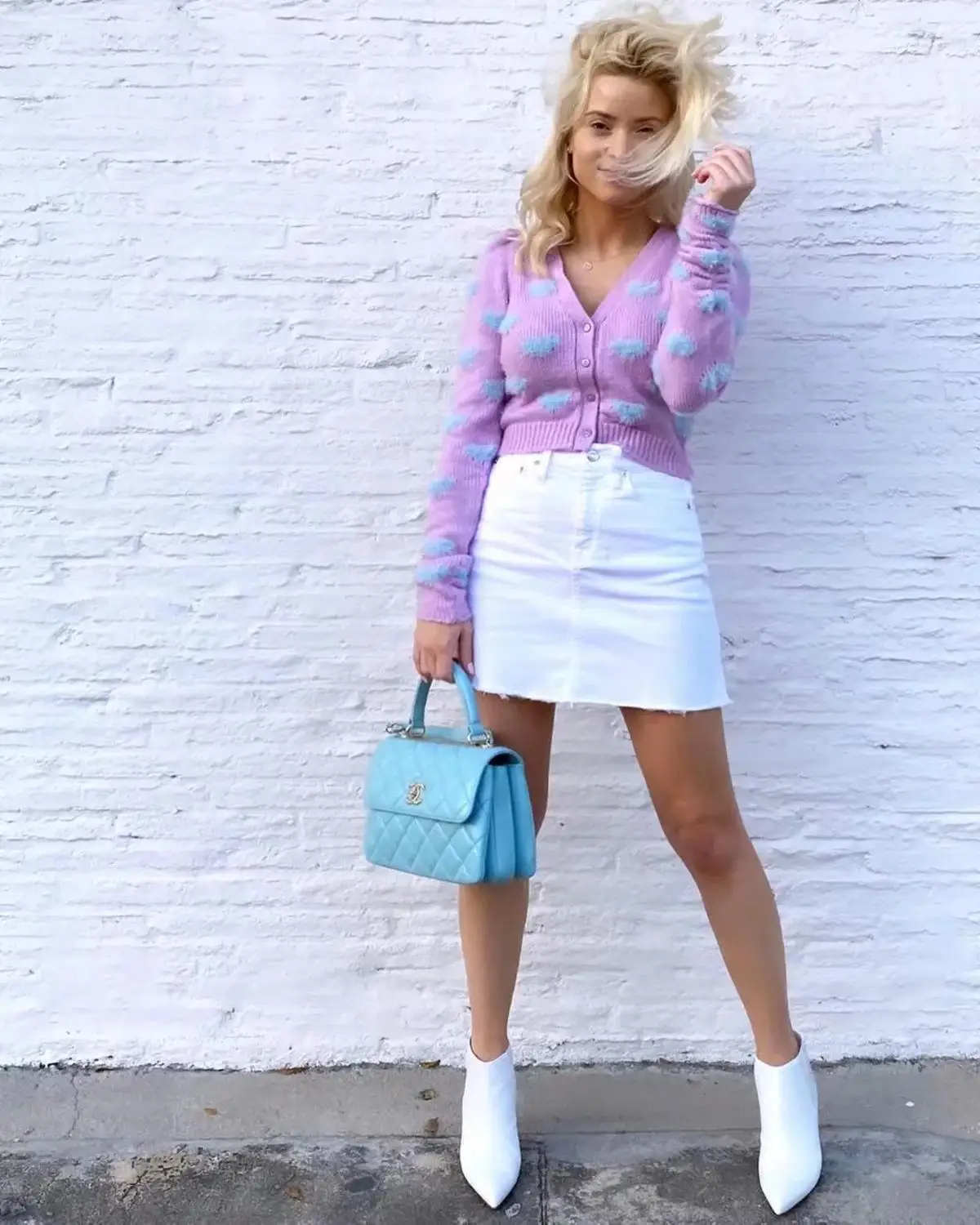 Увядший фон с длинным рукавом Зимний свитер для женщин модный блогер модные