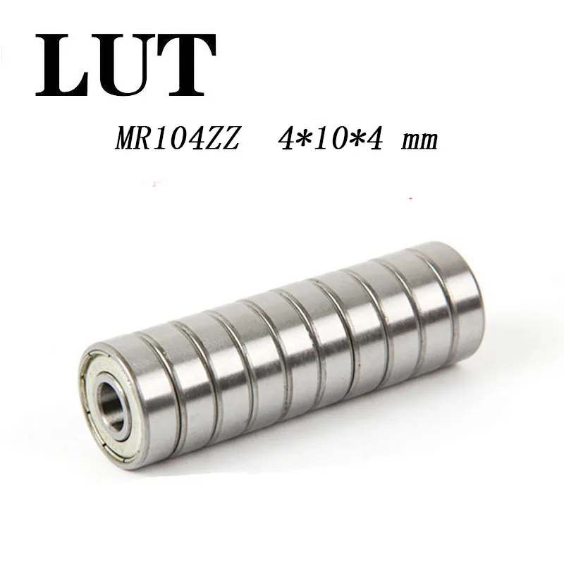 

50pcs/Lot High quality ABEC-5 MR104ZZ MR104Z MR104-2Z MR104 ZZ L-1040ZZ 4x10x4 mm Metal seal Miniature Deep Groove Ball Bearing