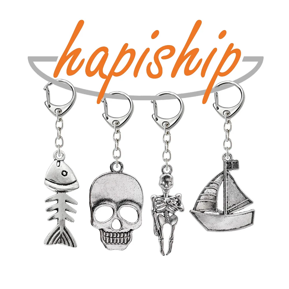 Hapiship женские/мужские Модные Винтажные брелки ручной работы в виде черепа слона
