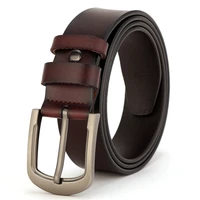 mens belt luxury trend high quality pin buckle vintage leather jeans cowhide with a shirt belt for man