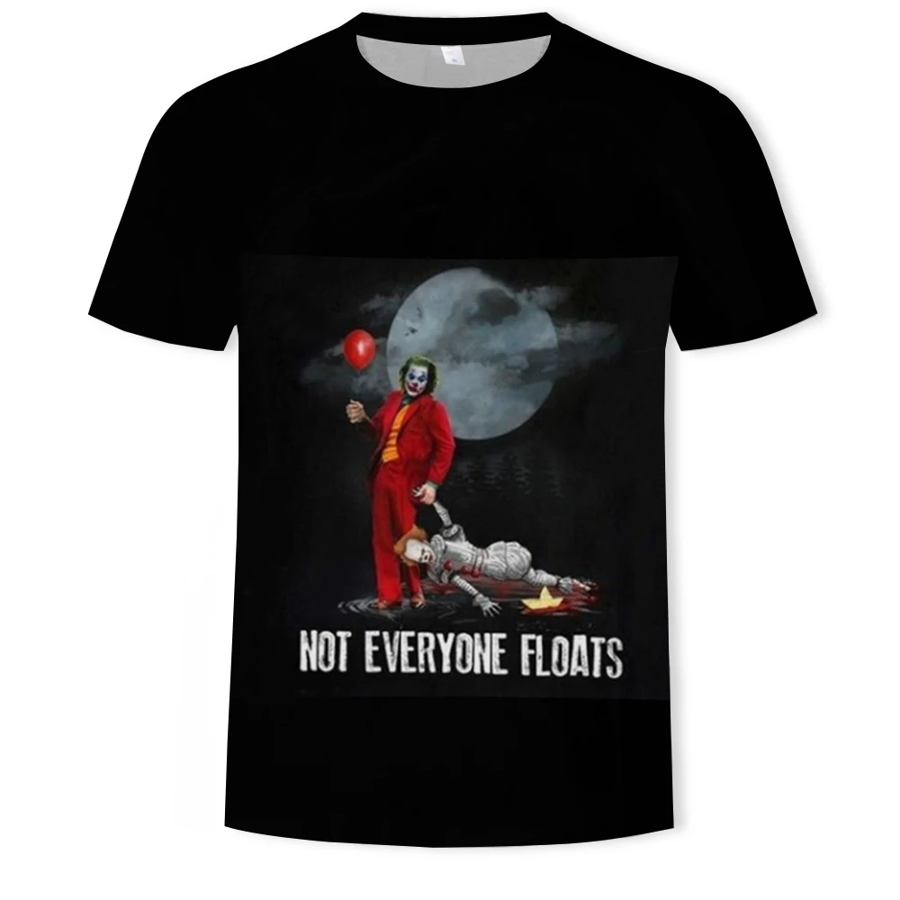 

Clown back to the soul night graphic T-shirt mushroom cloud 3D printing men's T-shirt popular round neck loose oversized T-shirt
